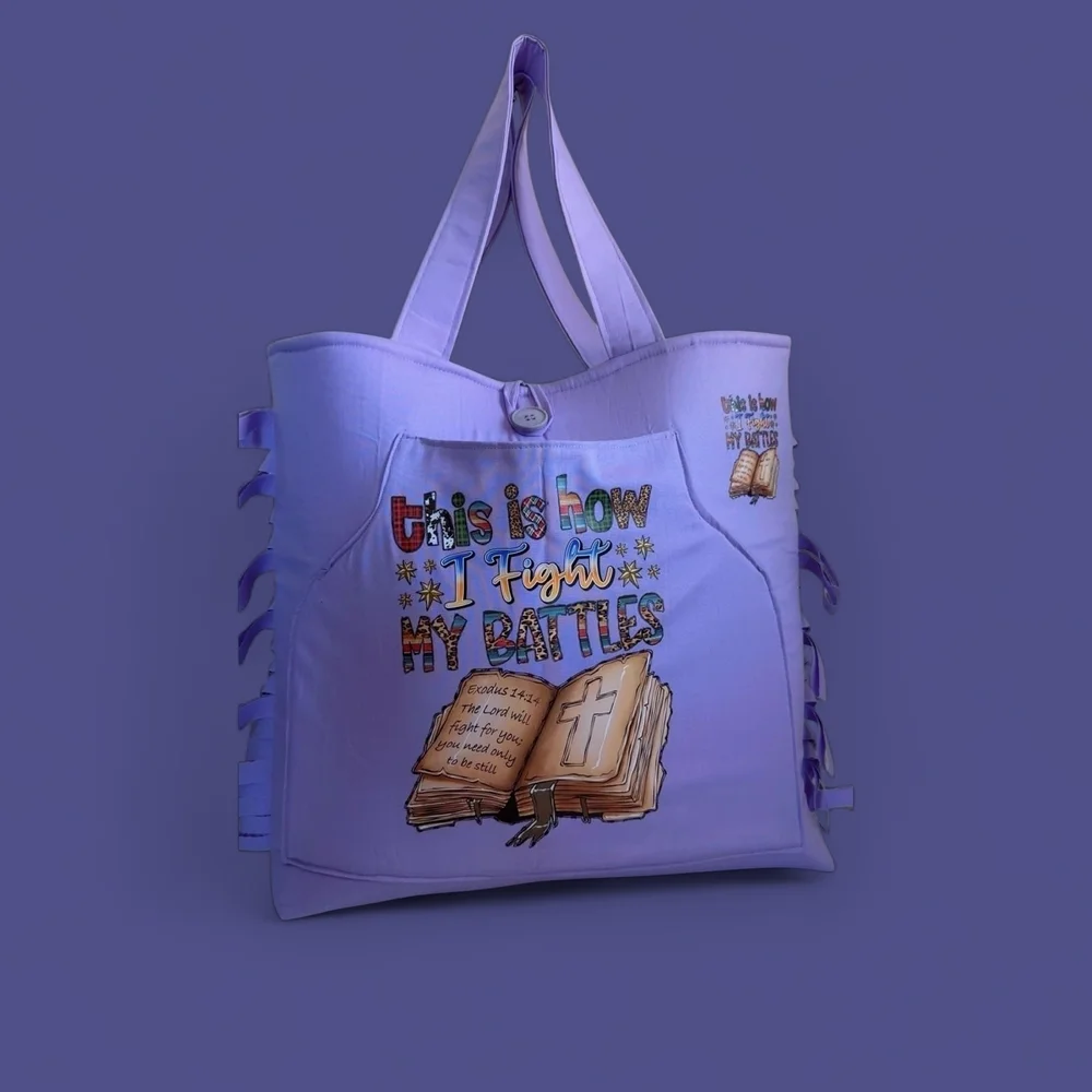 Vibrant Purple Artistic Tote Bag